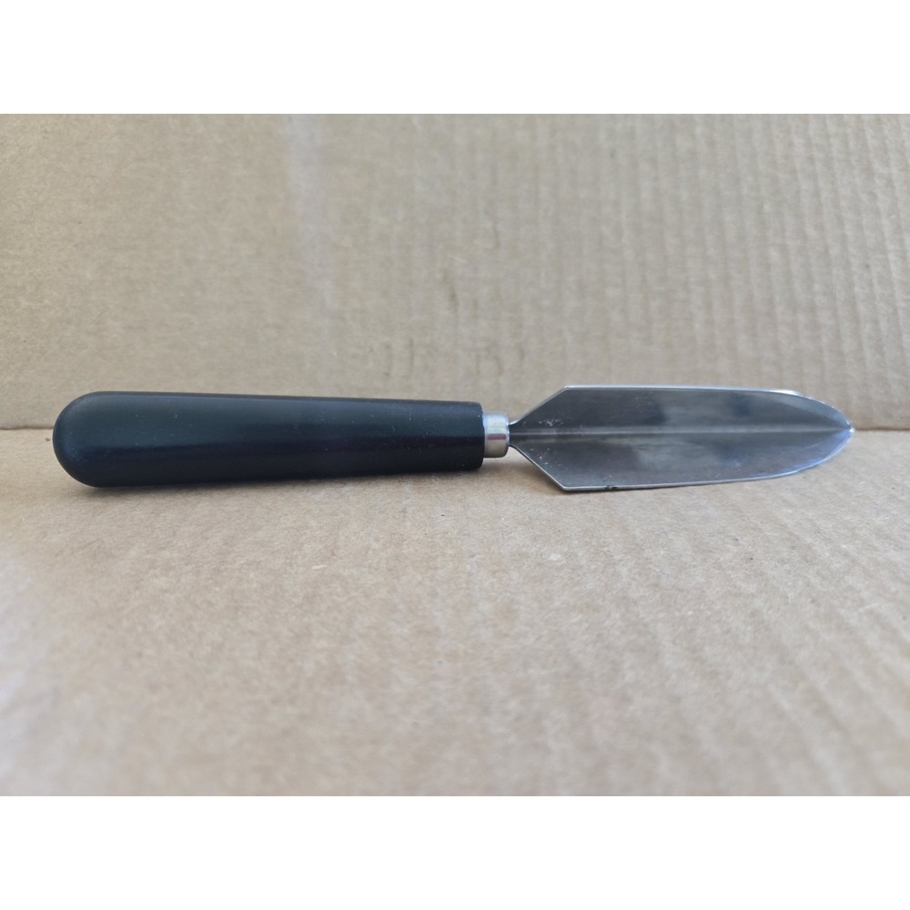 Stainless Steel Cheese Spreader Knife Black Handle Butter Appetizer Knife